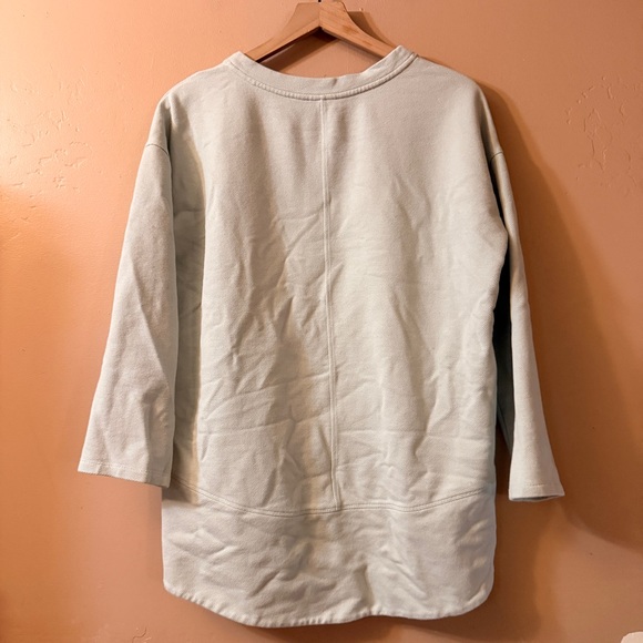 Eileen Fisher Women's Organic Cotton tunic Long Sleeve size Medium Light Green - Picture 2 of 6